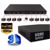 Splitter HDMI Divisor Seisa 1x8 Full HD 1080p 3D Amplificador