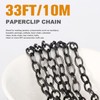 33FT Black Paperclip Chains Spool, 5mm Aluminum Link Chain Roll