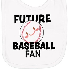 inktastic Future Baseball Fan Newborn Bib White 3417a