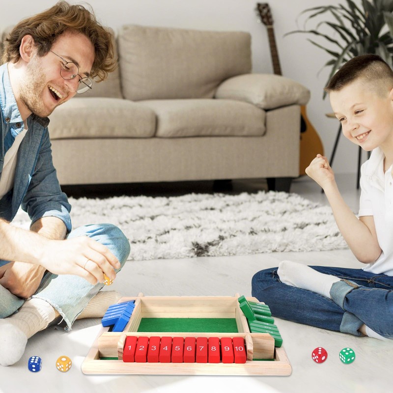 4 Color Shut The Box Game 4 Player,Shut The Box
