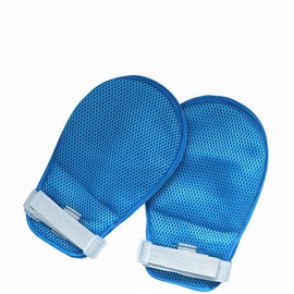 Senior Anti-Scratch Protective Mittens with Wrist Support for Rehabilitation Protective Single-sided Mesh Gloves A 2ea