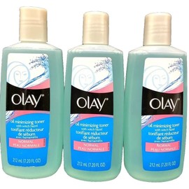 Olay 3 olay oil minimizing toner with witch hazel normal skin 7.2oz ea scuffed bottle
