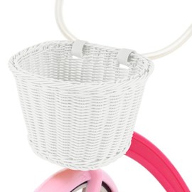 Bicycle Basket Children's Front, Bicycle Basket Girls Boys, Balance Bike Basket Handlebar Basket Children, UNOLIGA Bicycle Basket Braided, Handwoven Small Children's Bicycle Basket (White)