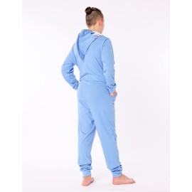 Ladeheid LA40-240 Boys Teenagers Cotton Animal Costume Jumpsuit Colourful Animal Motif Fancy Dress Pyjamas Onesie with Hood, Blue shark