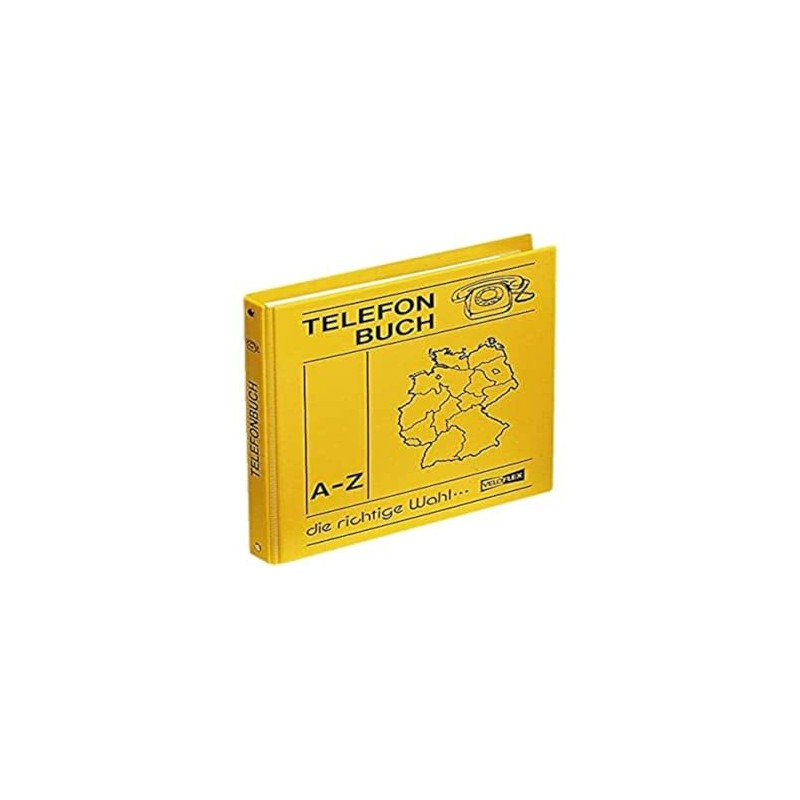 Veloflex Ring-Bound Telephone Book A5 Yellow