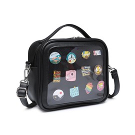 RAINBOW SMILE Ita Bag Kawaii Crossbody Purse Bag Messenger Clear Shoulder Bags Pin Display Bag