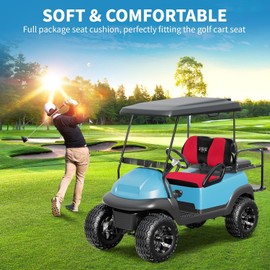 10L0L Golf Buggy Seat Cover, Breathable and Scratch Resistant Easy to Install Golf Cart Seat Cover, Washable Sweatproof Golf Buggy Seat Protector for EZGO TXT RXV & Club Car DS