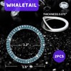 WHALETAIL 2PCS Bling Crystal Rhinestone Car Engine Start Ring Stickers,