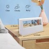 Unbranded Desk Clock, Digital Alarm Clock, Transparent Modern Design, Temperature,
