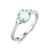 MOTIEL Pear Shape Opal Ring for Women,1 Carat 925 Sterling