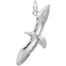 Rembrandt Flying Seagull Charm - Metal - Sterling Silver