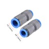 sourcing map Straight Push to Connector Reducer Fitting 12mm to