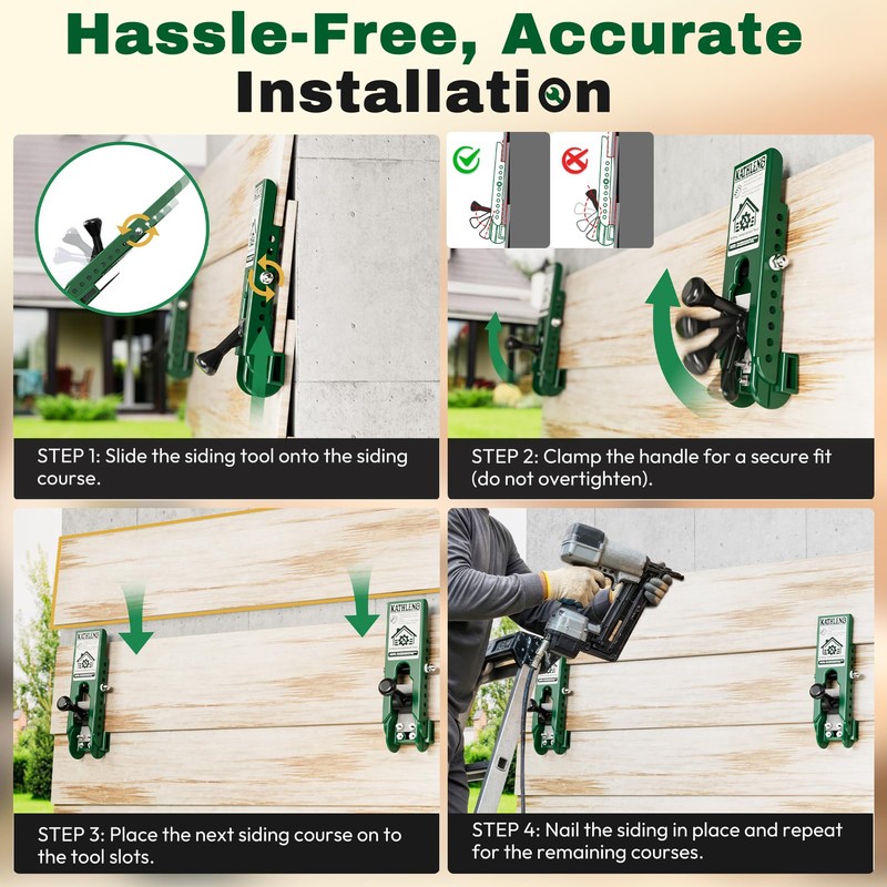 Pro Siding Installation Tools, Siding Gauge Tools, Adjustable Reveal, Heavy-Duty