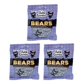 Gustaf's Licorice Bears Pack of 3 (5.29 oz Bag) Chewy & Flavorful in a King of Sweets Bulk Bag