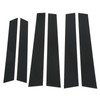 6 Pcs Side Door Window Cover Glossy Black Pillar Post