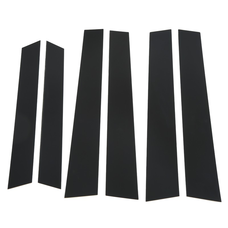6 Pcs Side Door Window Cover Glossy Black Pillar Post
