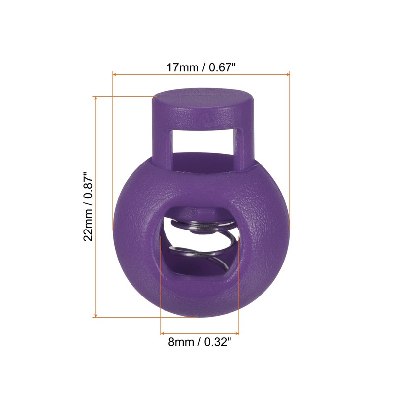 PATIKIL Drawstring Bag Stopper, dark purple