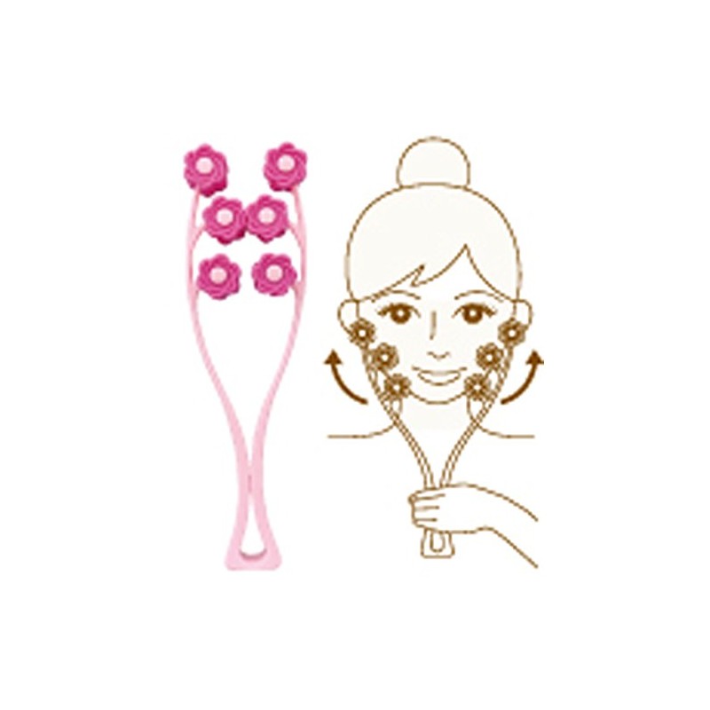 Cute Triple Face Care Roller Coral Pink 95396