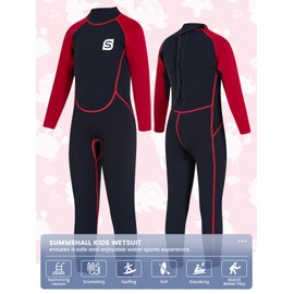 Summshall Kids Wetsuit for Boys & Girls, 2.5mm Neoprene Wetusits with UV50+ Protection – Keep Warm, Soft & Stretchy Wet Suit for Swimming, Snorkeling & Surfing