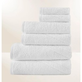 GT Globaltex Fine Linens Baccarat Towel Collection (Bundle, White)