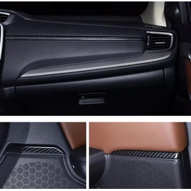 KELEIMAI Car Accessories Fit for Honda CR-V CRV 2017 2018 2019 2020 2021 2022 Interior Instrument Panel Decorative Cover Trim Center Consoles Stickers ABS (Carbon Fiber) ABS 7 PCS
