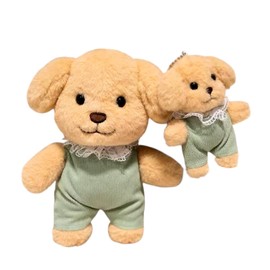 2 Perros de Peluche Milo Ternurines Family Perrito Calico Ternurin con Ropa Llavero Kawaii