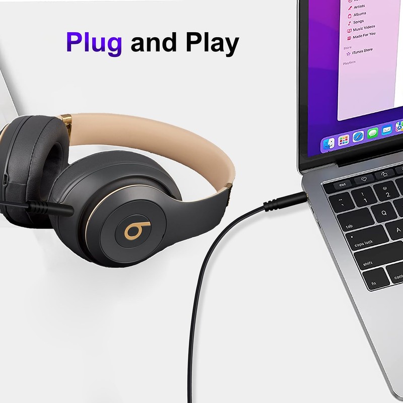 Beats Headphones Replacement Audio Cable Wire 3.5mm to 3.5mm Aux