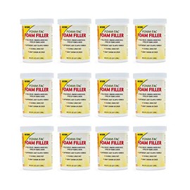 Beacon Foam-Tac Clear Foam Filler Paste, 8-Ounce, 12-Pack