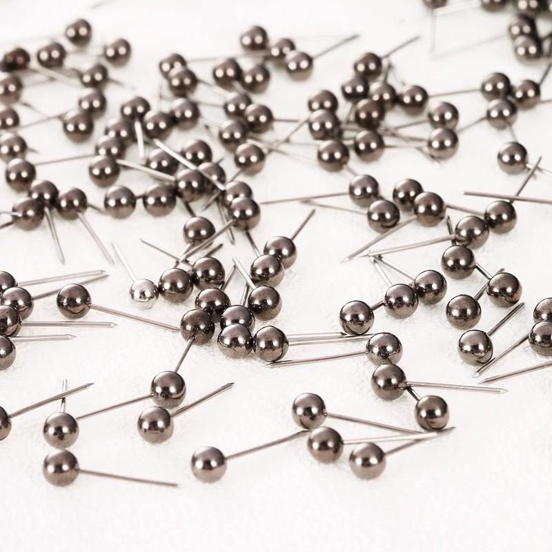 Small Round Map Tacks,200 Pack Map Push Pins with 1/8