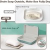 WEZCHUGHAOL Leakproof Travel Soap Dish with Lid - Draining Soap