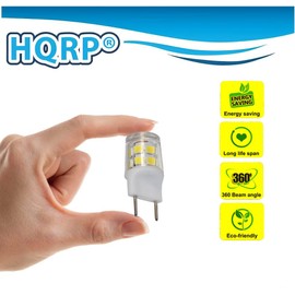 HQRP 2-Pack G8 Bi-Pin 17 LEDs Light Bulb SMD 2835 Cool White for Light Fitting, Desk Lamps, Wall Mounts Sconces