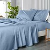 Royal Hotel Bedding Solid Blue 600-Thread-Count 4pc Olympic Queen Bed