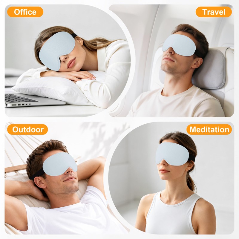 Gritin Mascherina per Dormire 3D sul Fianco, Upgrated Maschera per