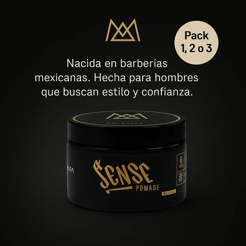 Pomada Para Cabello Hombre Sense Base Agua Fijación Fuerte
