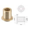 sourcing map Flange Sleeve Bearings 8mm Bore 12mm OD 15mm