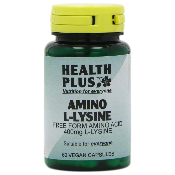 Health Plus Amino L-Lysine HCL 500mg Amino Acid Supplement - 60 Capsules