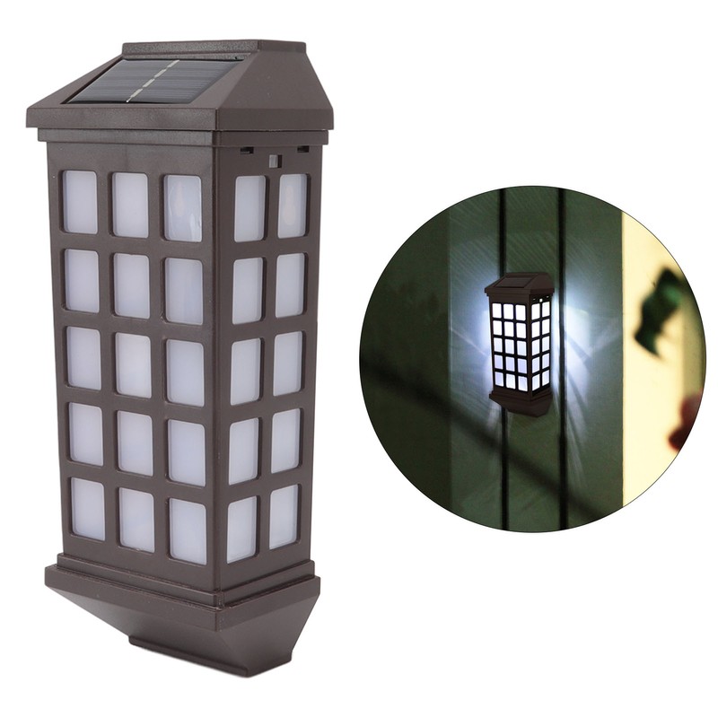 2 Sets Solar Wall Sconce LED White Light Intelligent Control