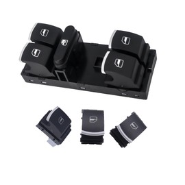 HISports Electric Window Regulator Switch Compatible with VW MK5 MK6 Passat Caddy Polo 5ND959857 5K4959857 Car Window Switch Window Regulator Switch