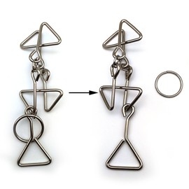 Zooshine 4 Sets Advanced Metal Brain Puzzles Teasers for Kids Adults Higher Level Challenge for Party Games, Office Toys, Parent-Children Games