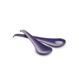 Omada Linea Sanaliving Salad Servers with Integrated Antimicrobial Agents to Prevent Bacteria and Fungi. Ideal for Salad, Pasta, Viola Colour