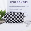 Terceton Checkered Makeup Bag Cute Upencil Case Travel Pouch Portable