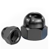 WUHUOOH 3/8-16" Black Acorn Cap Nuts, Acorn Nut Stainless Steel