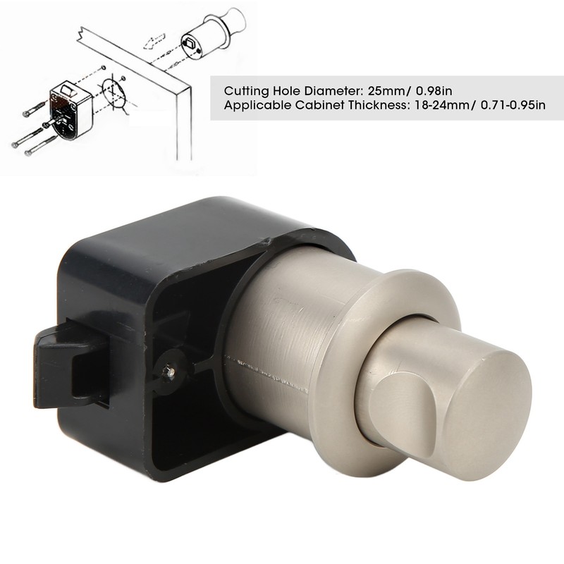 RV Push Button Lock Zinc Alloy Door Cabinet Knob Latch