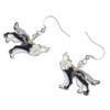 BAMAY Enamel Alloy Novelty Wolf Earrings Dangle for Women Girls