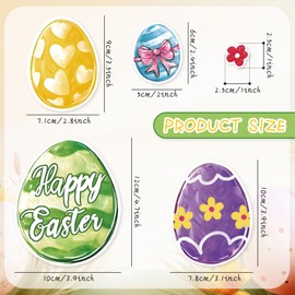 FYSUIMU 23Pcs Easter Egg Refrigerator Magnets Watercolor Eggs Flowers Magnetic Stickers Decorative Spring Garage Magnet for Home Kitchen Office Home Refrigerator Dishwasher Fridge Garage Door Decor