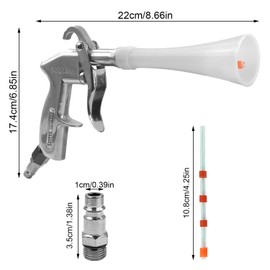 Compressed Air Cleaning Gun Working Pressure 6-9.2 Bar, Blow Gun Compressed Air Without Container, Compressed Air Gun, Effectively Removes Dirt in Car Interior Cleaning