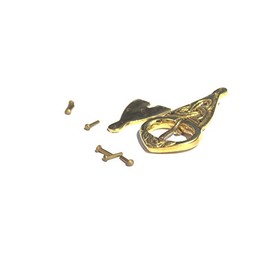 Viking Belt buckle with rivets, of Brass ulfberth ®-Strap width: approx. 29 MM