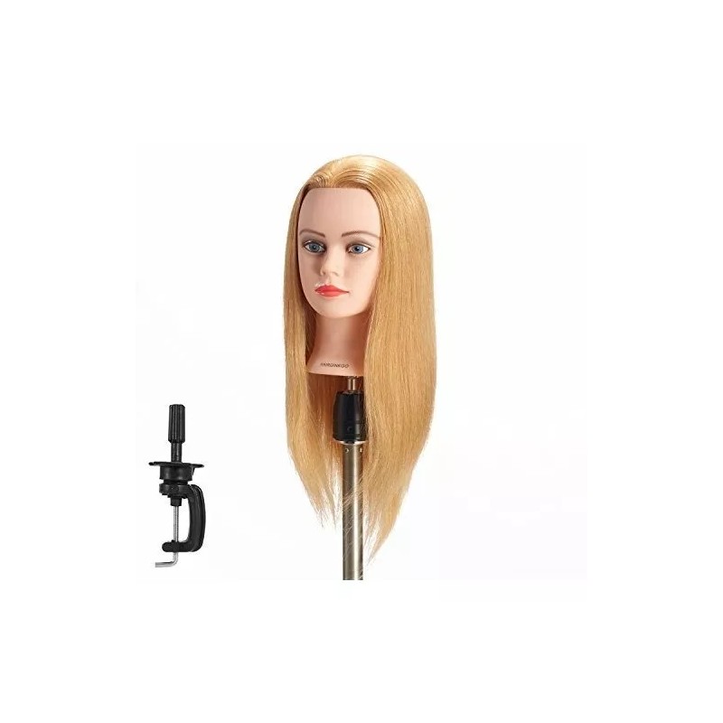 Hairginkgo Maniqui Cabeza Cabello Natural 27#- 55 Cm Hairginkgo