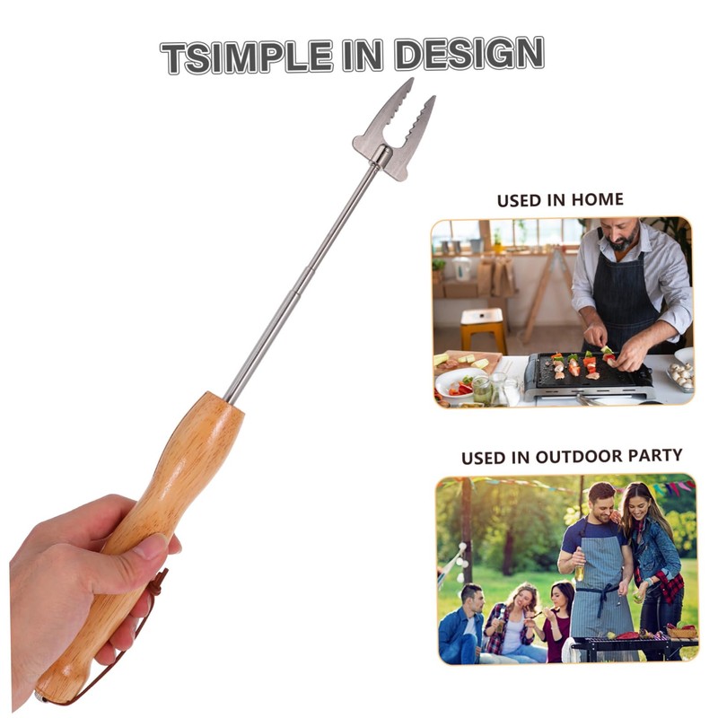 JOINPAYA Stainless Steel Roasting Sticks with Handle Extendable Marshmallow Skewers