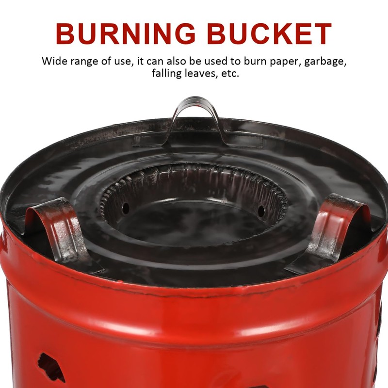 2.87 Gallon Burn Barrel, Metal Burn Can for Paper, 11.7“